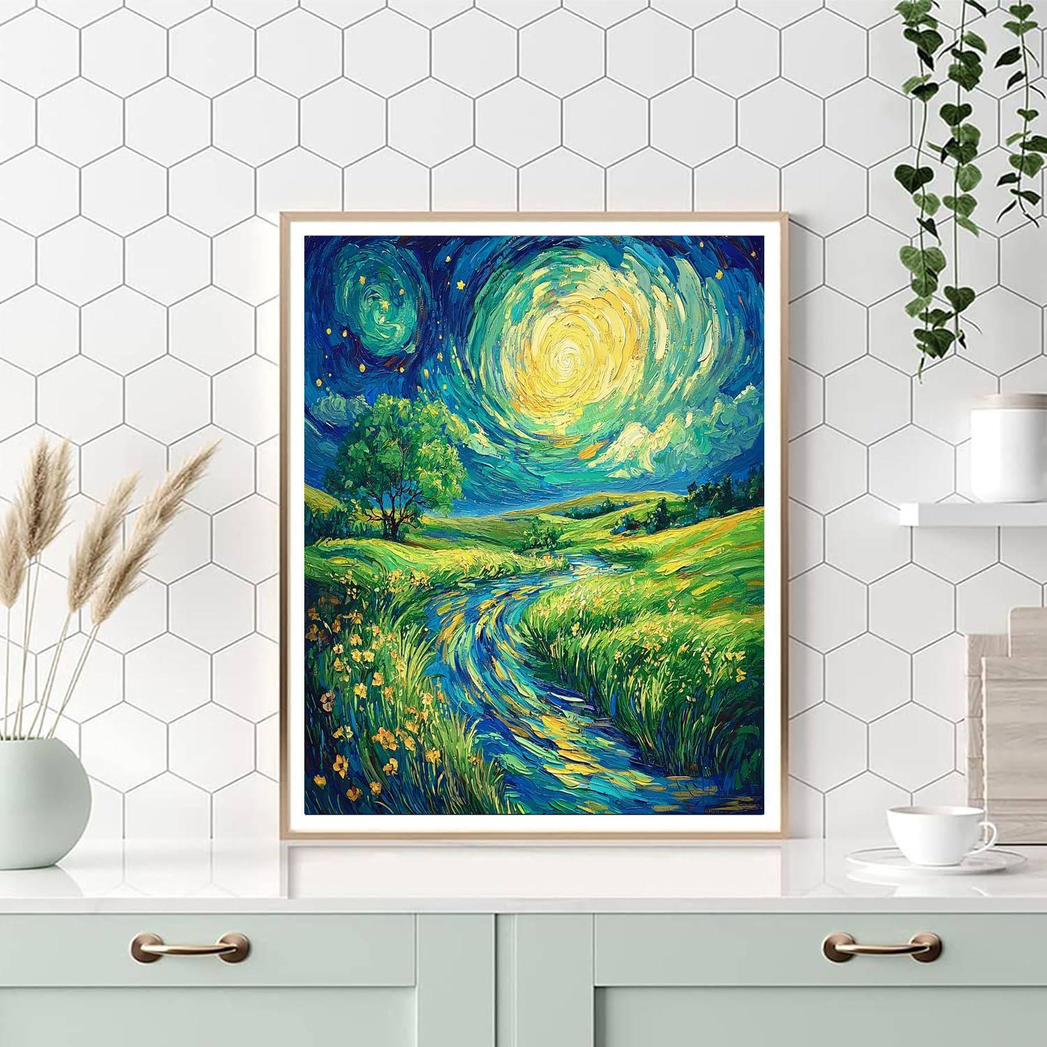 Vincent Van Gogh Inspired Whirling Nature  Paint By Numbers