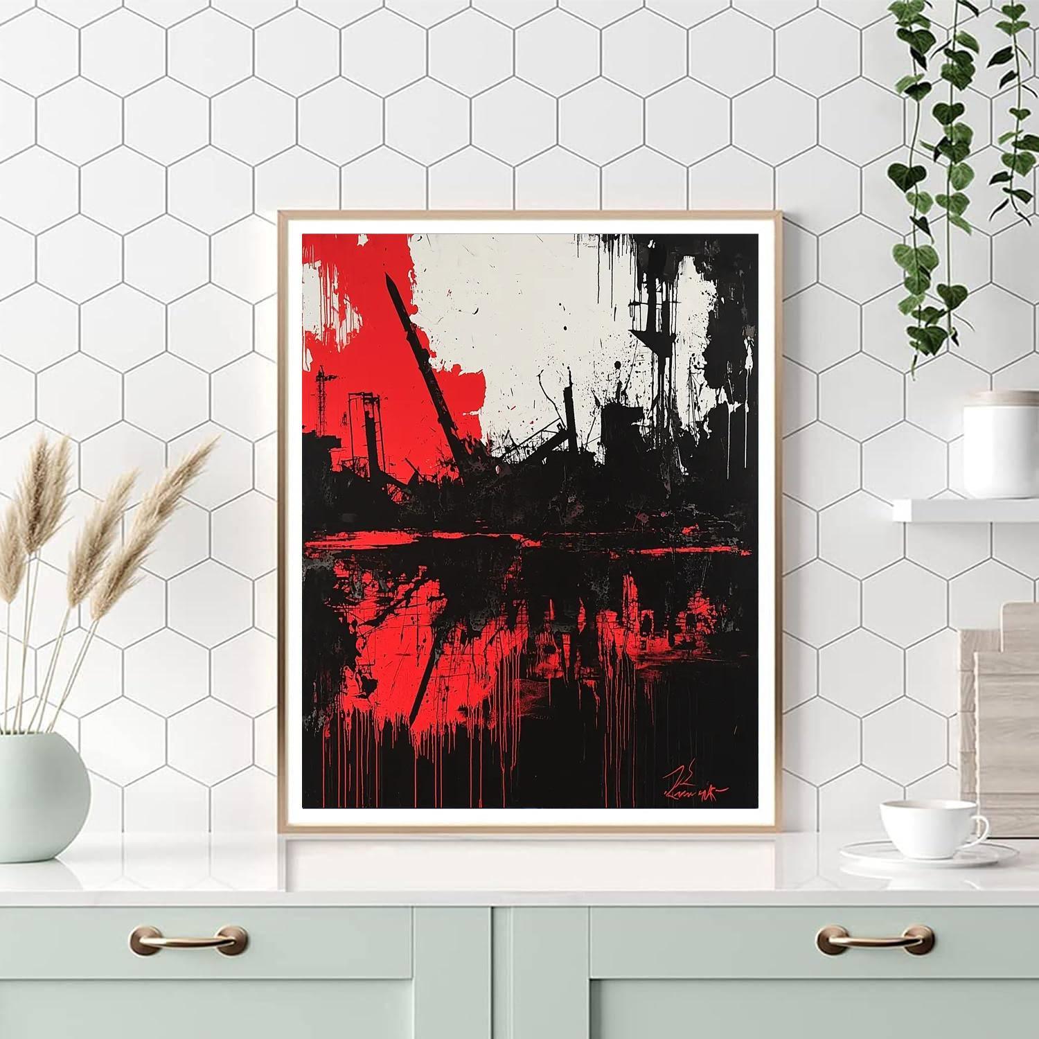 Banksy Inspired War Torn Landscapes  Paint By Number