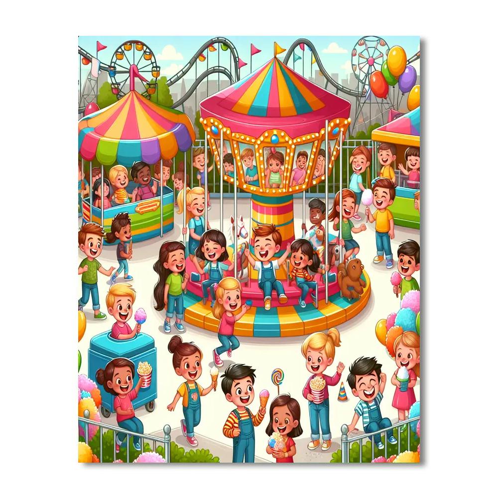 Sunny Adventure Park Paint By Numbers Art