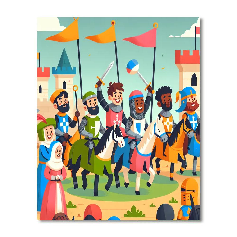 Knights' Festival Of Fun Painting Number Kit