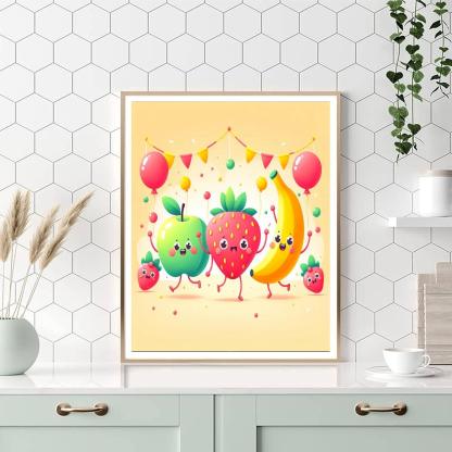 Dancing Fruit Fiesta Paint By Numbers Art