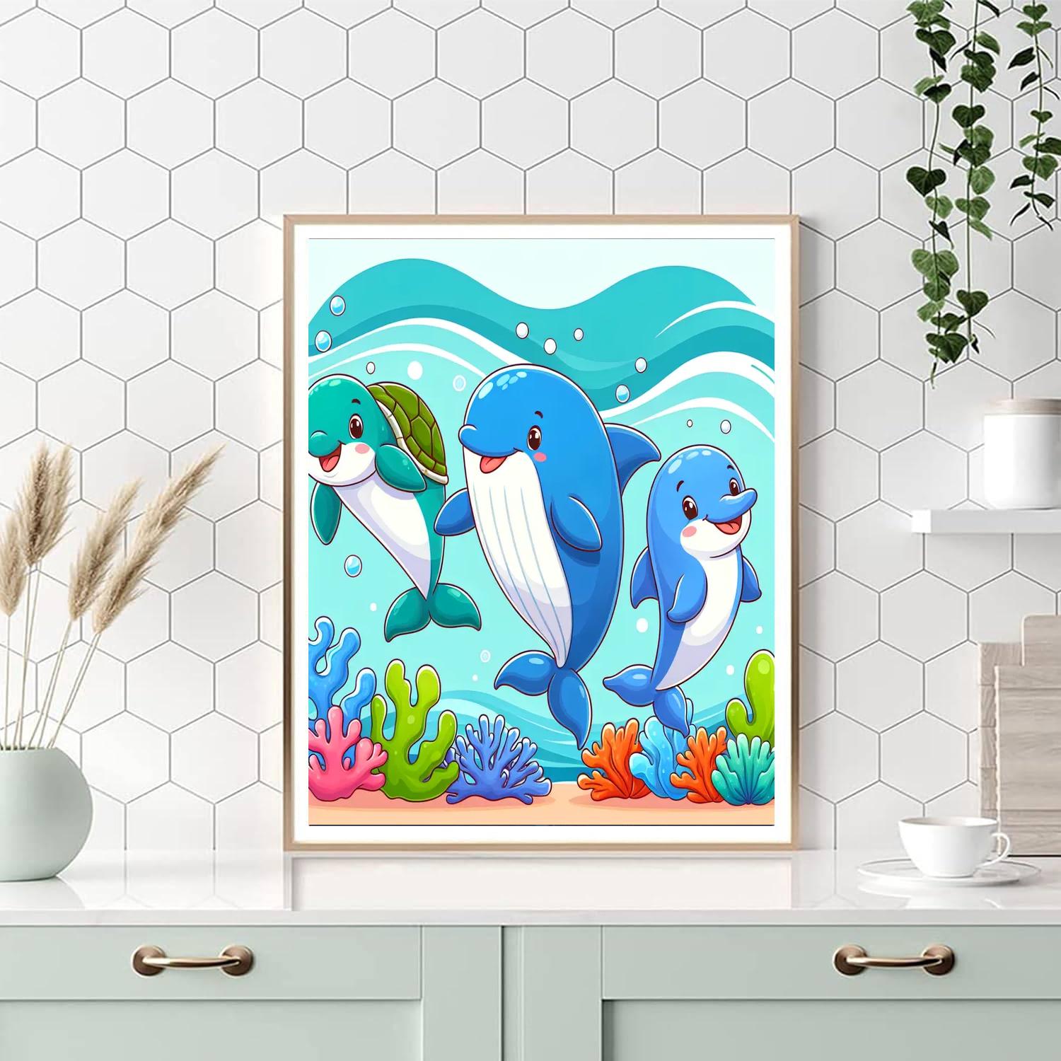Vibrant Ocean Journey Number Painting