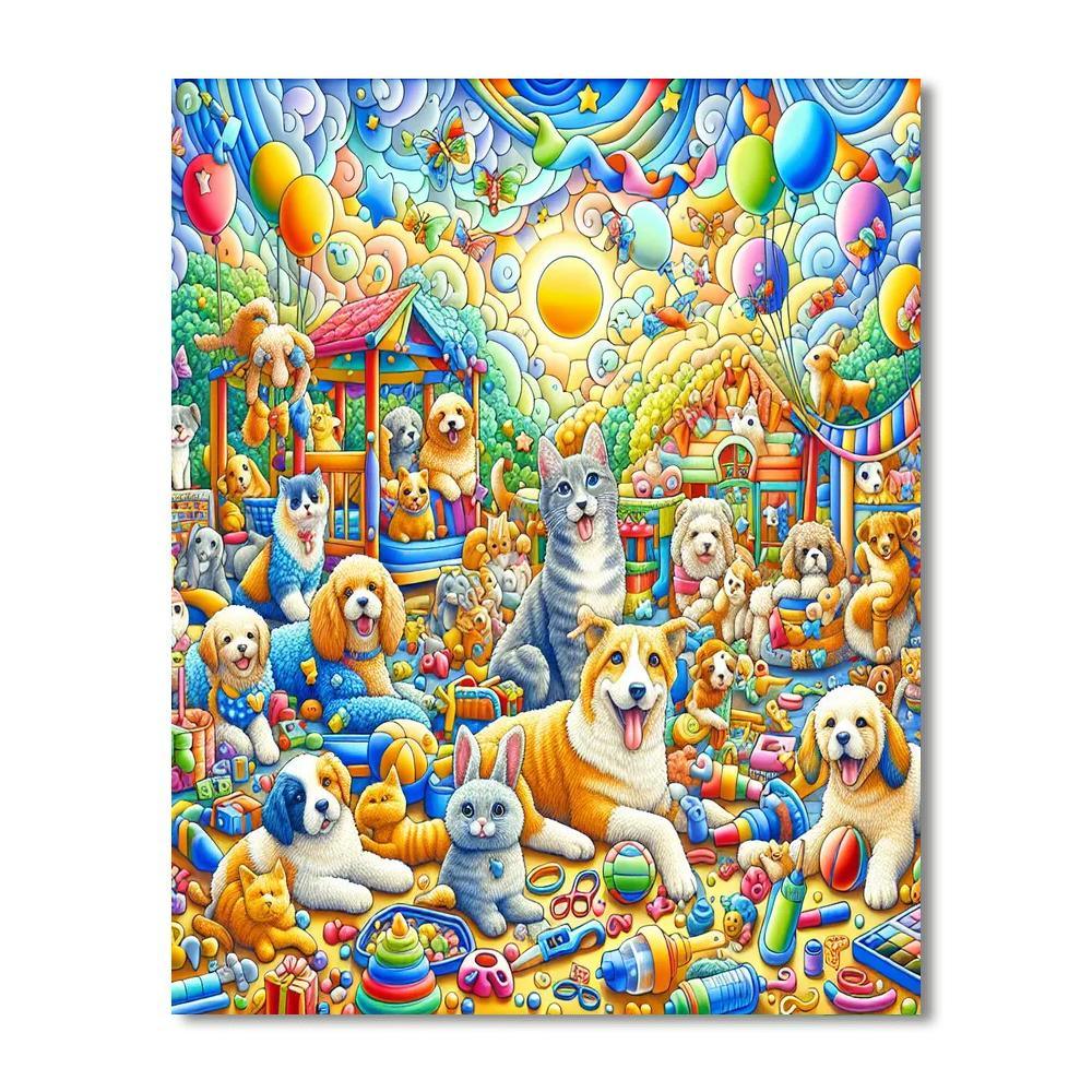 Charming Pet Adventure Paint By Numbers Kits