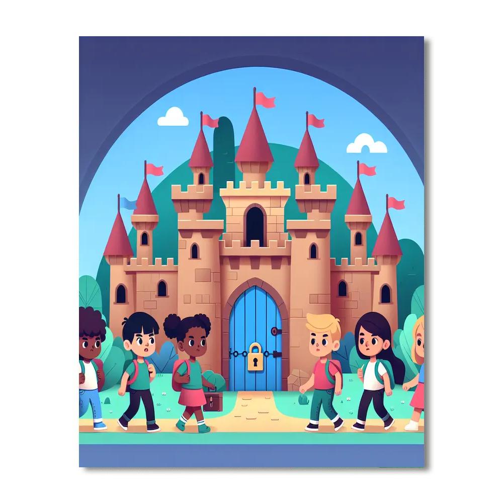 Castle Mystery Challenge Painting Number Kit