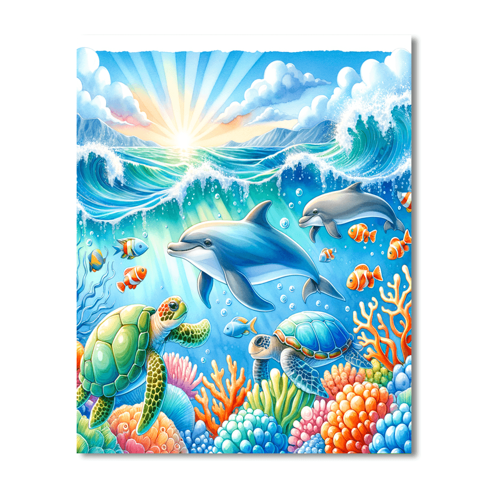 Happy Ocean Life Paint By Numbers