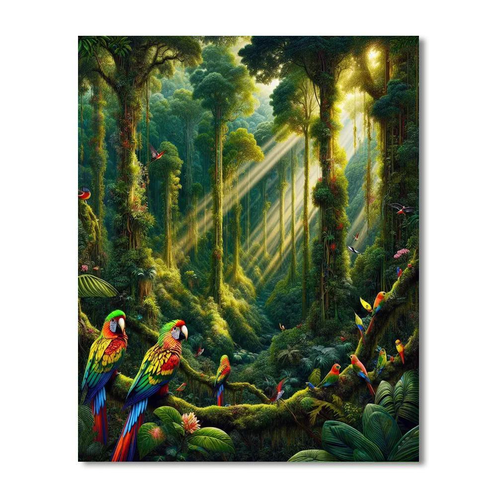 Magical Rainforest Harmony Painting By Numbers Kit