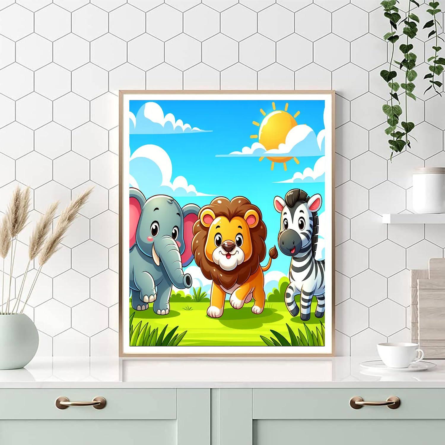 Cute Safari Adventures Paint By Color