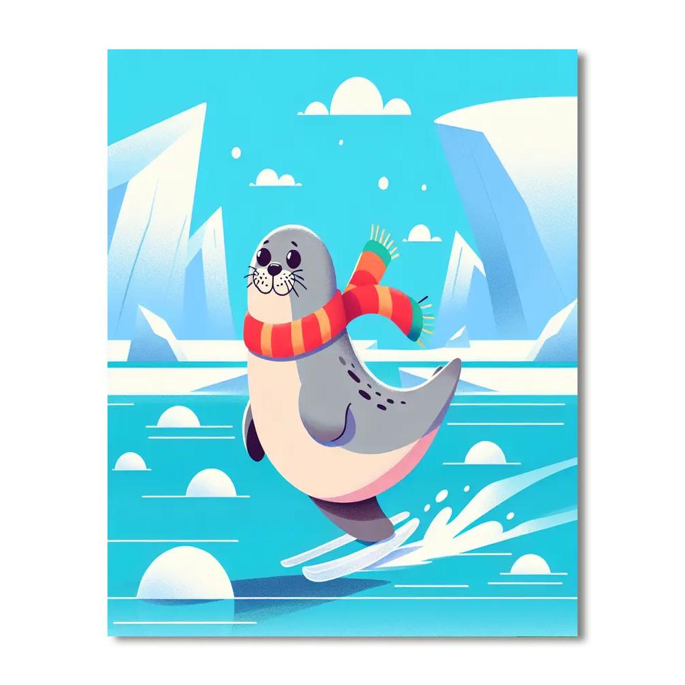 Arctic Explorer Seal Number Painting