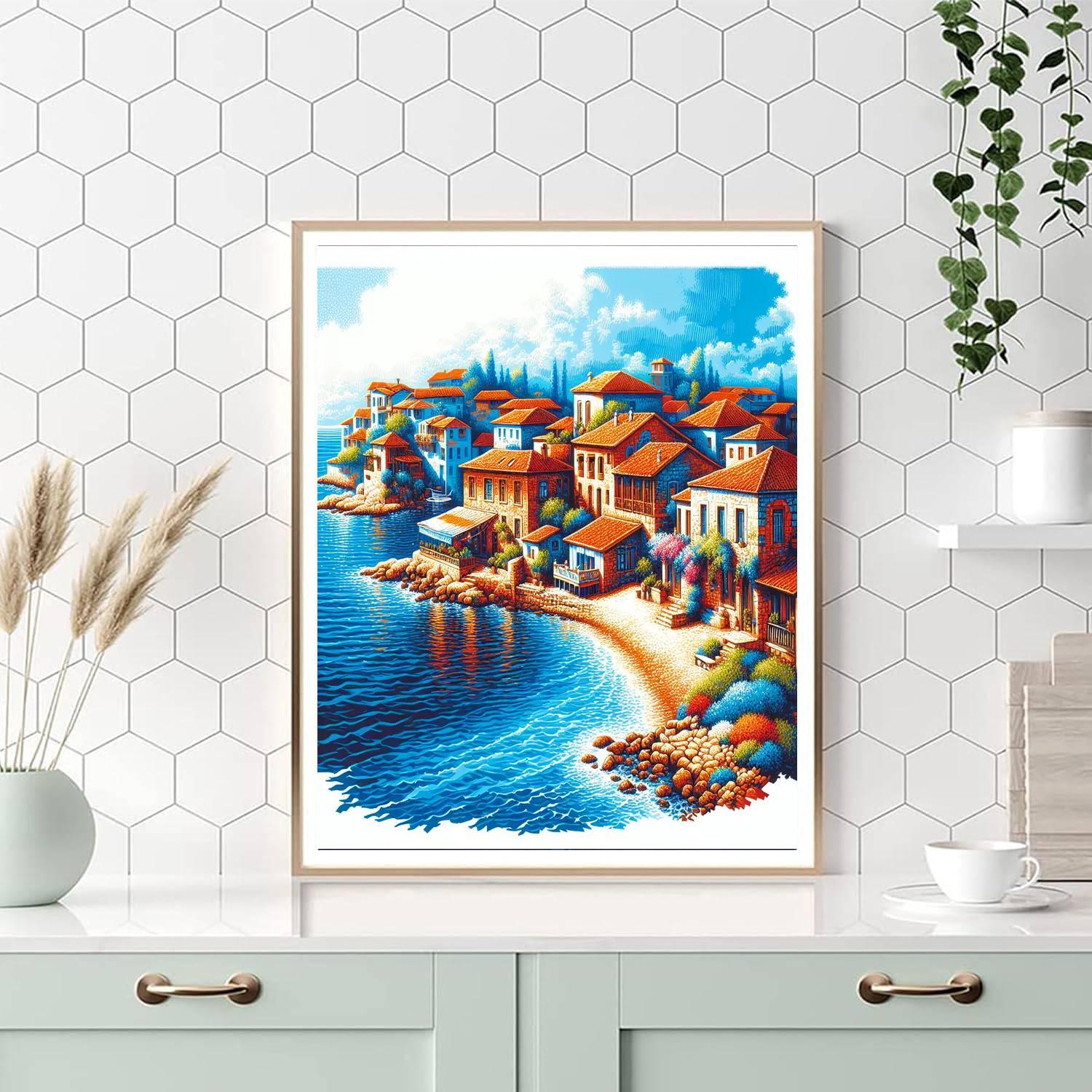 Mediterranean Coastal Delight Numbered Painting Kits