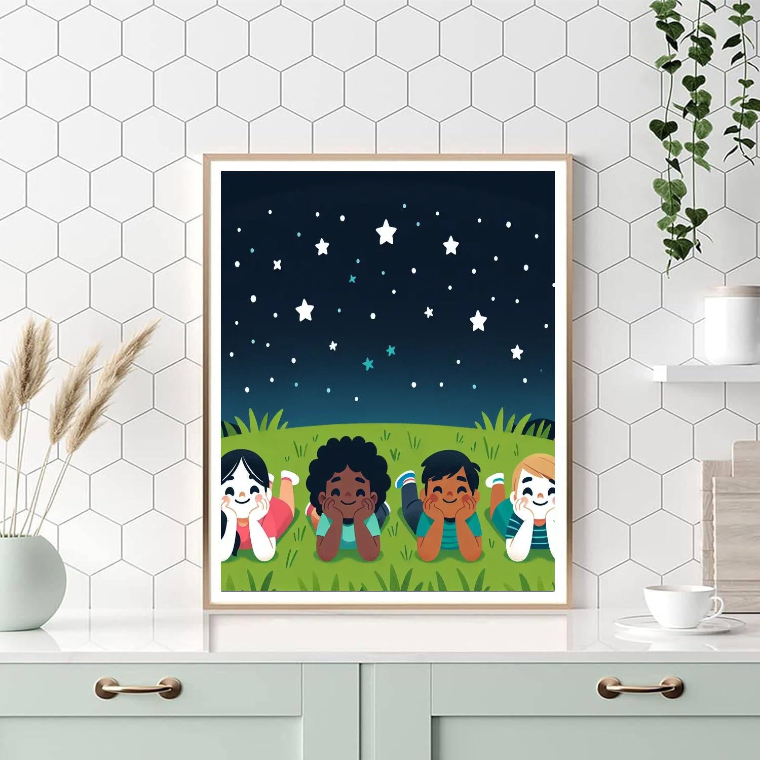 Starry Night Stargazing Paint By Numbers Art