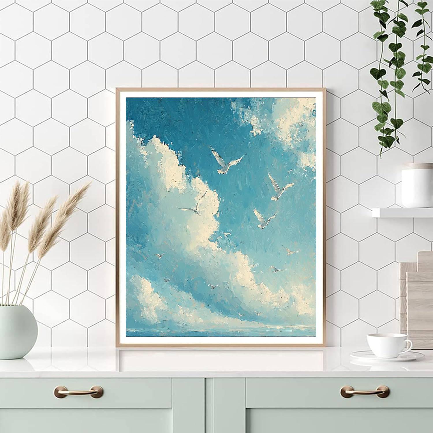 Leonardo Da Vinci Inspired The Silent Flight  Paint By Numbers Art