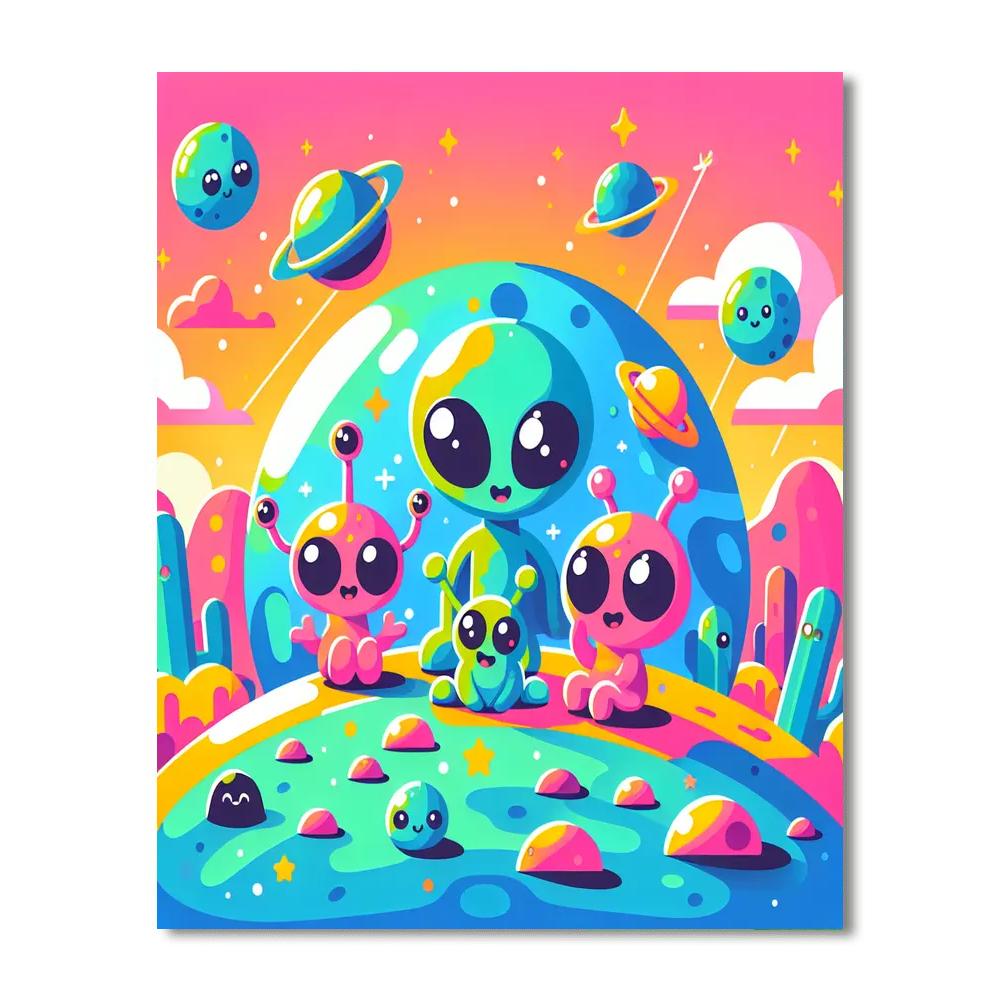 Fantastic Adventures With Aliens Numbered Painting Kits