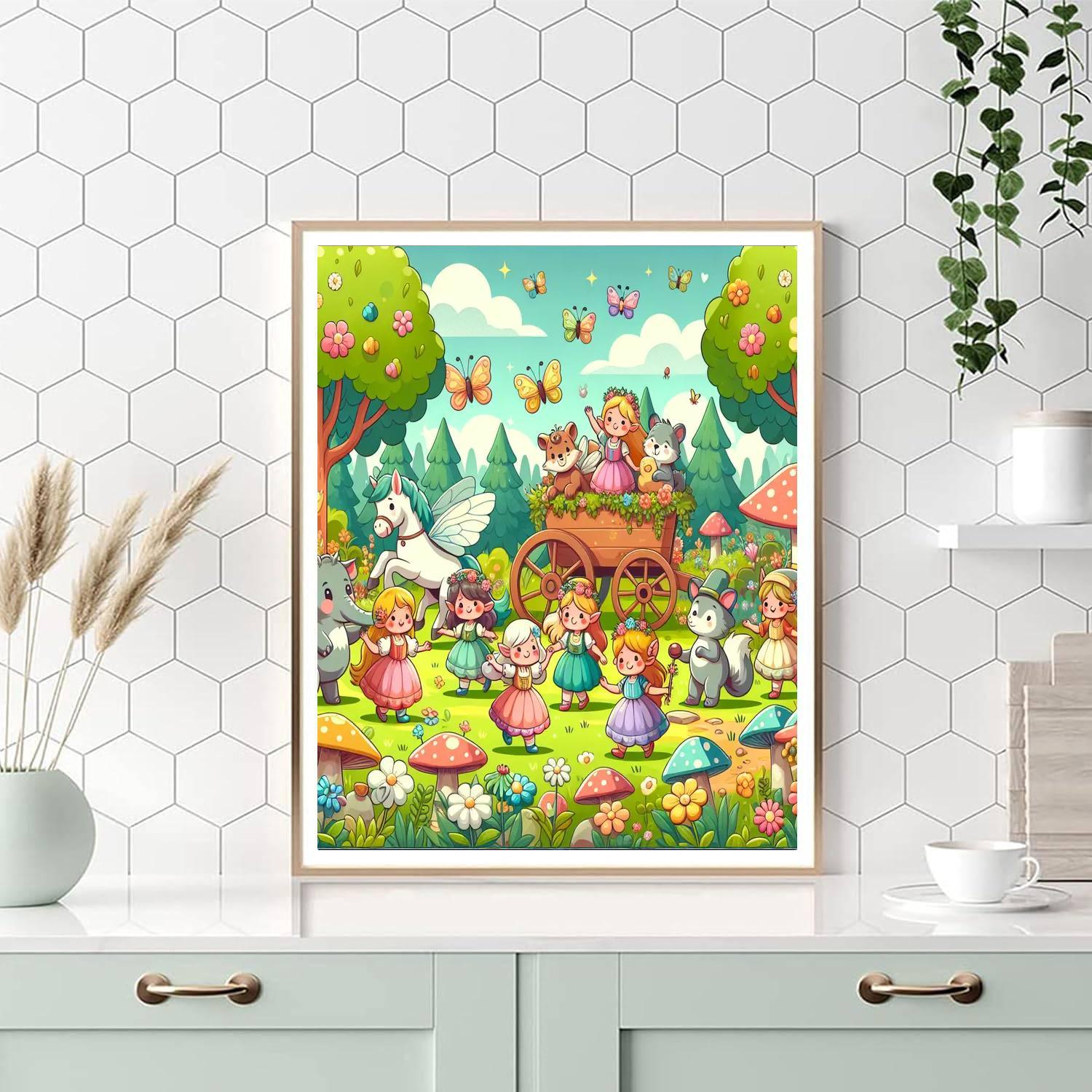Enchanted Meadow Frolic Paint By Numbers