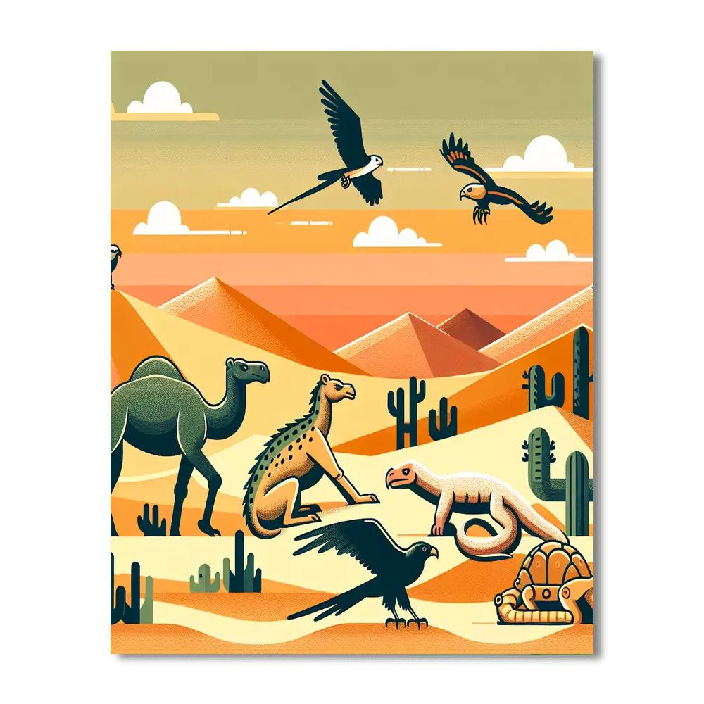 Desert Safari Trek Paint By Numbers