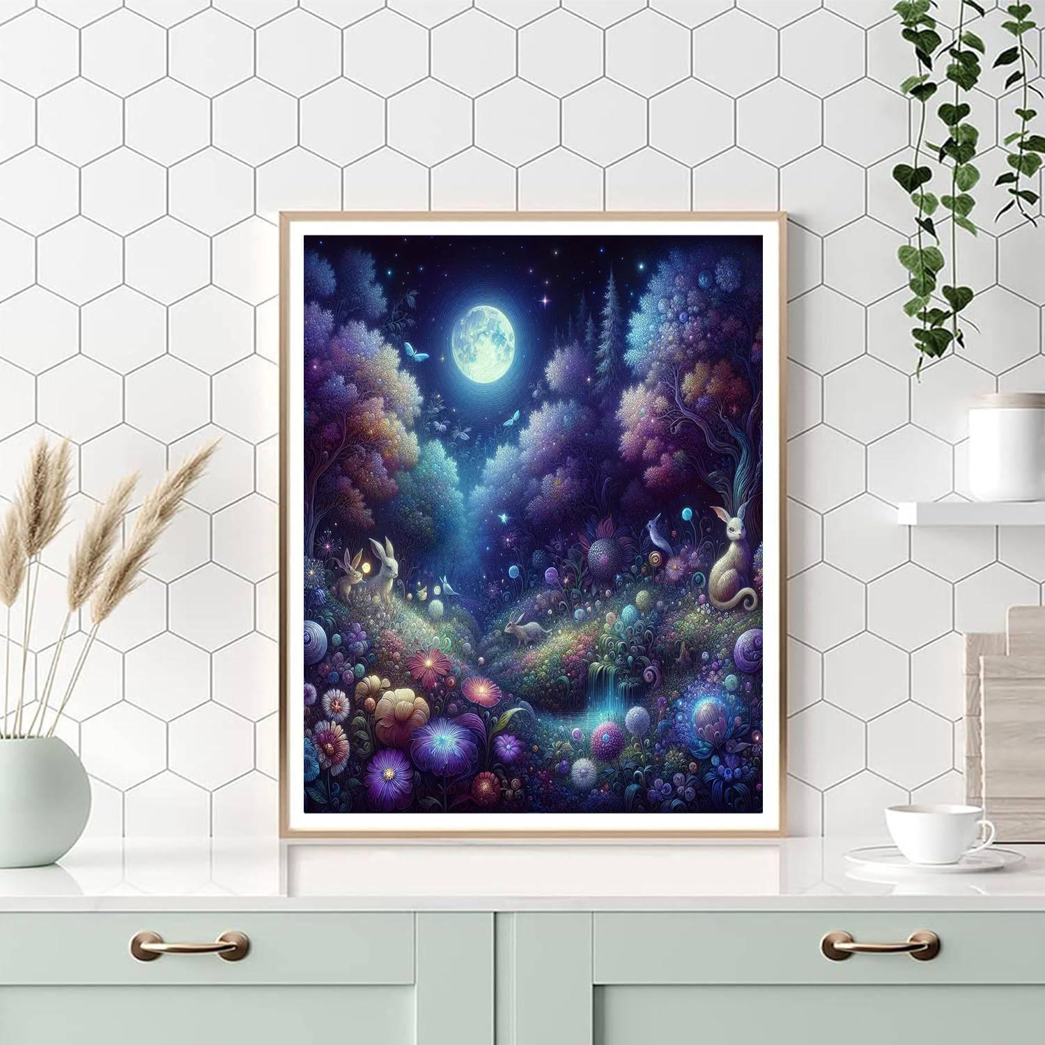 Enchanted Garden Night DIY Paint By Numbers