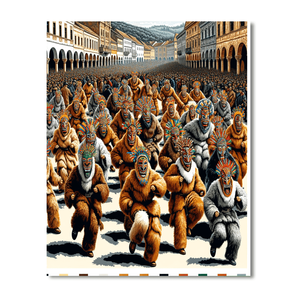 Busójárás Festival - Mohács, Hungary Number Painting