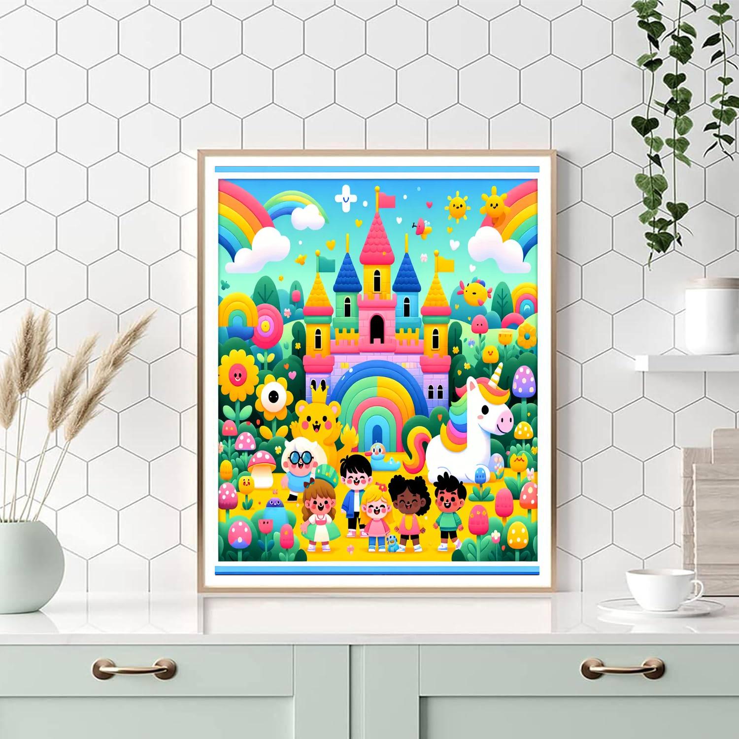 Fantasy Castle Exploration Painting Number Kit