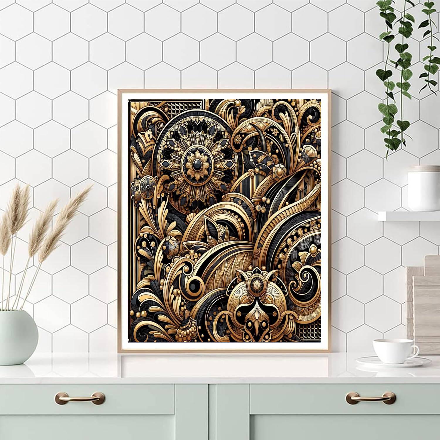 Elegant Art Deco Patterns Numbered Painting Kits