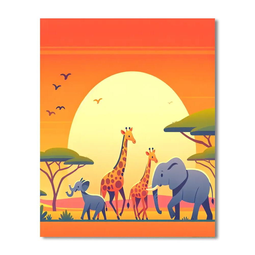 Savanna Spectacle Paint By Numbers