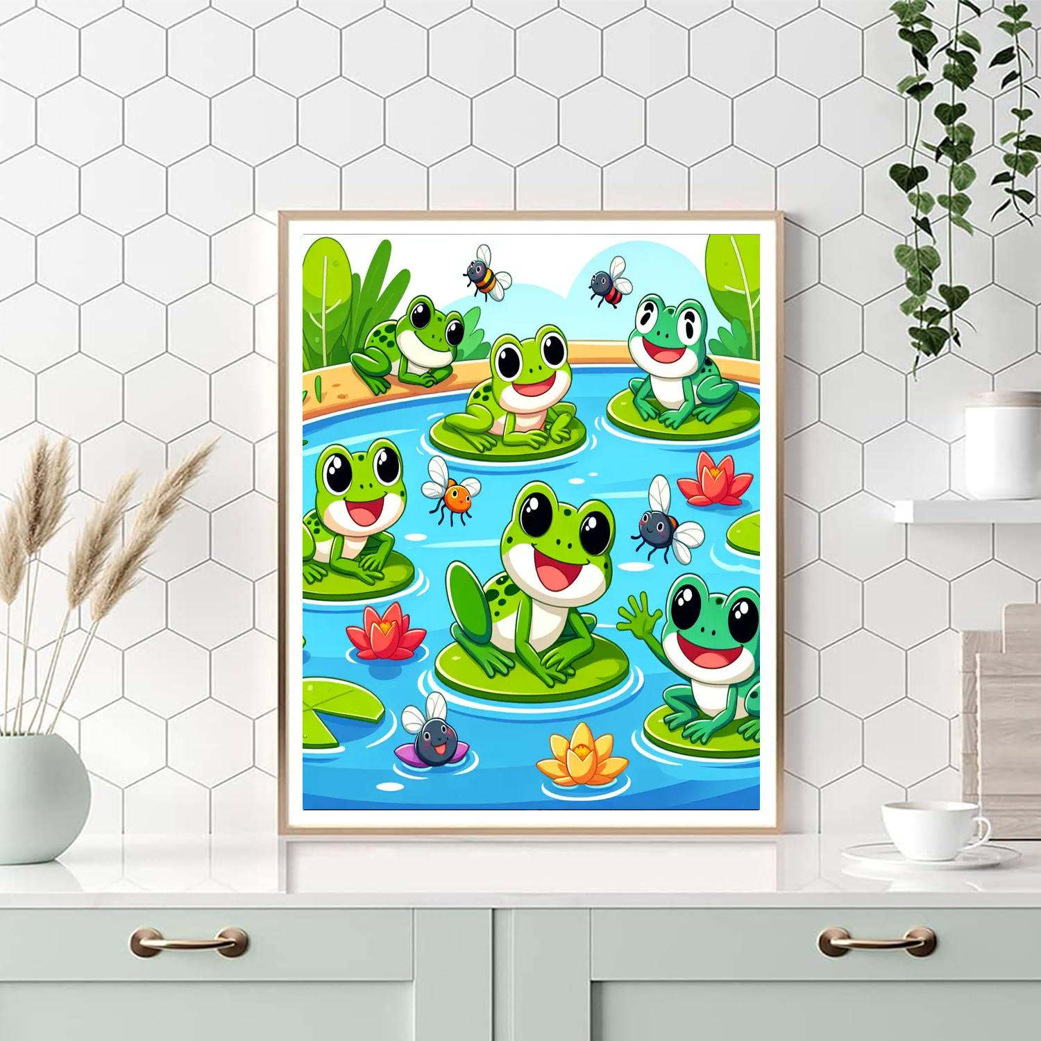 Fun-loving Frogs Numbered Painting Kits