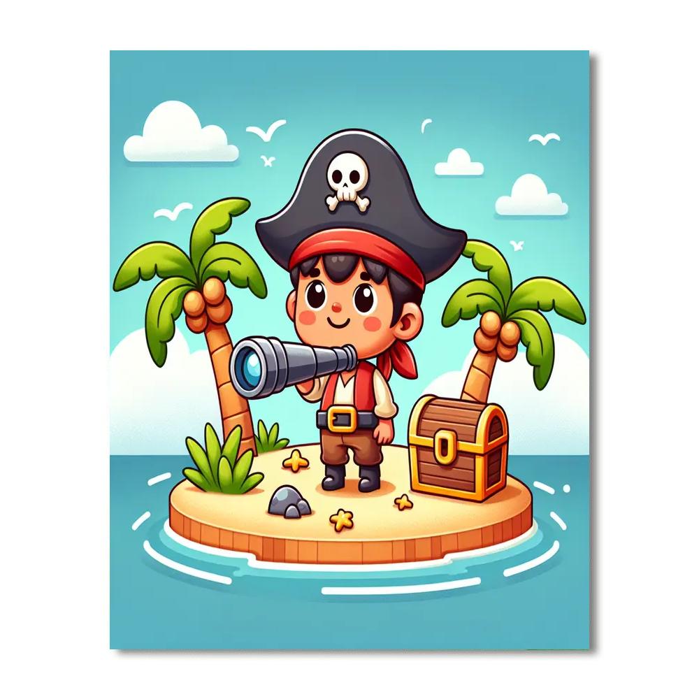 Island Pirate Expedition DIY Paint By Numbers