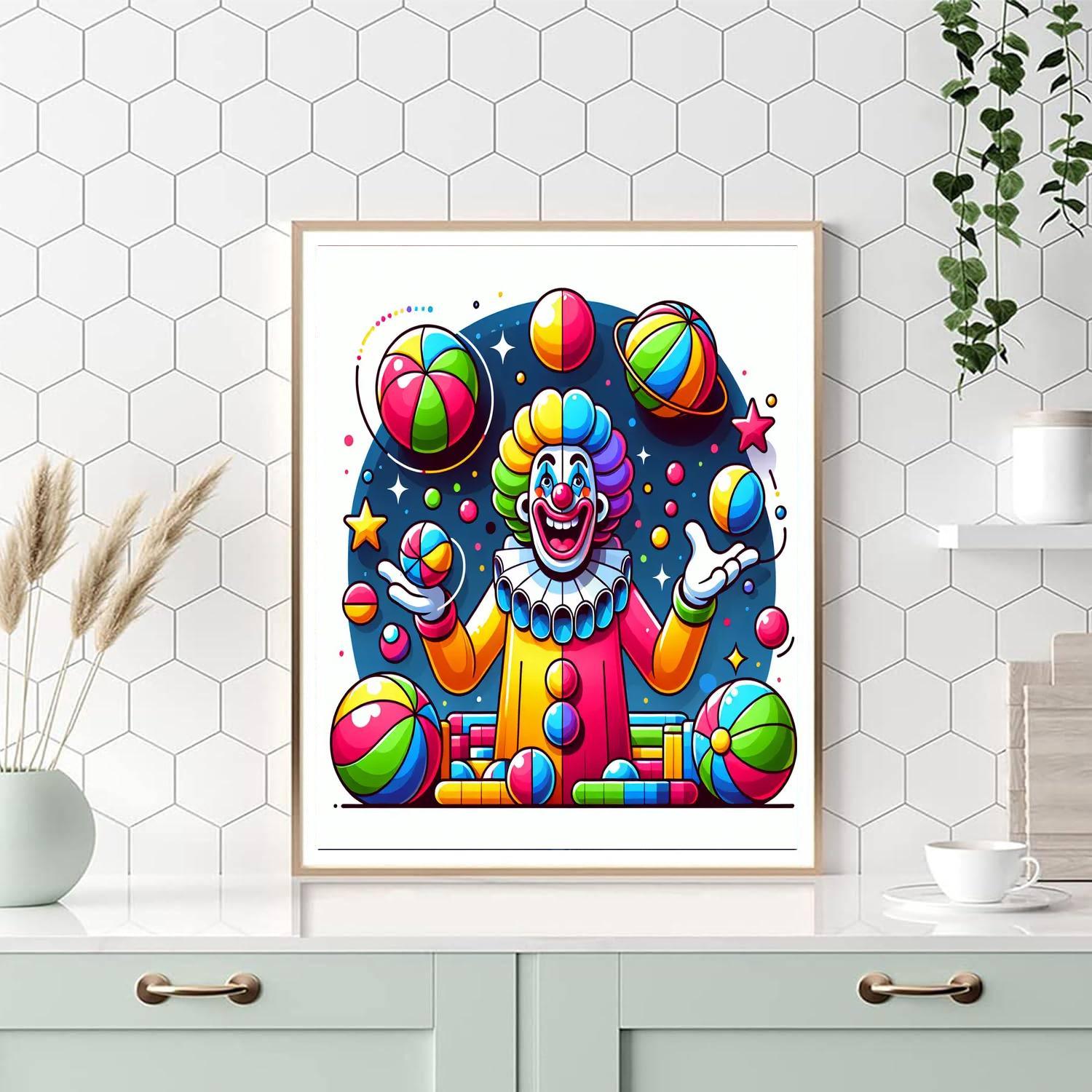 Silly Clown Paint By Number