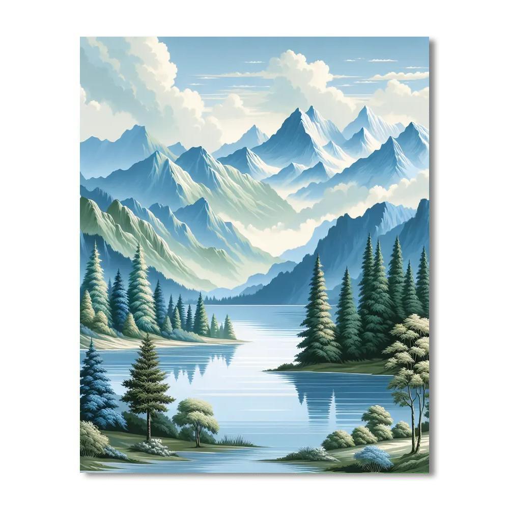 Glistening Crystal Waters Paint By Numbers Kits