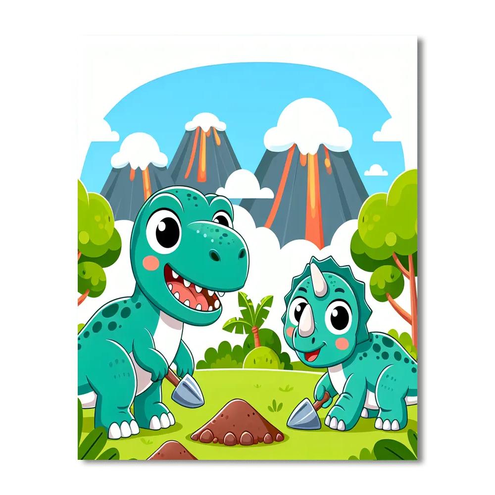 Dino Rescue Team Paint By Numbers Art