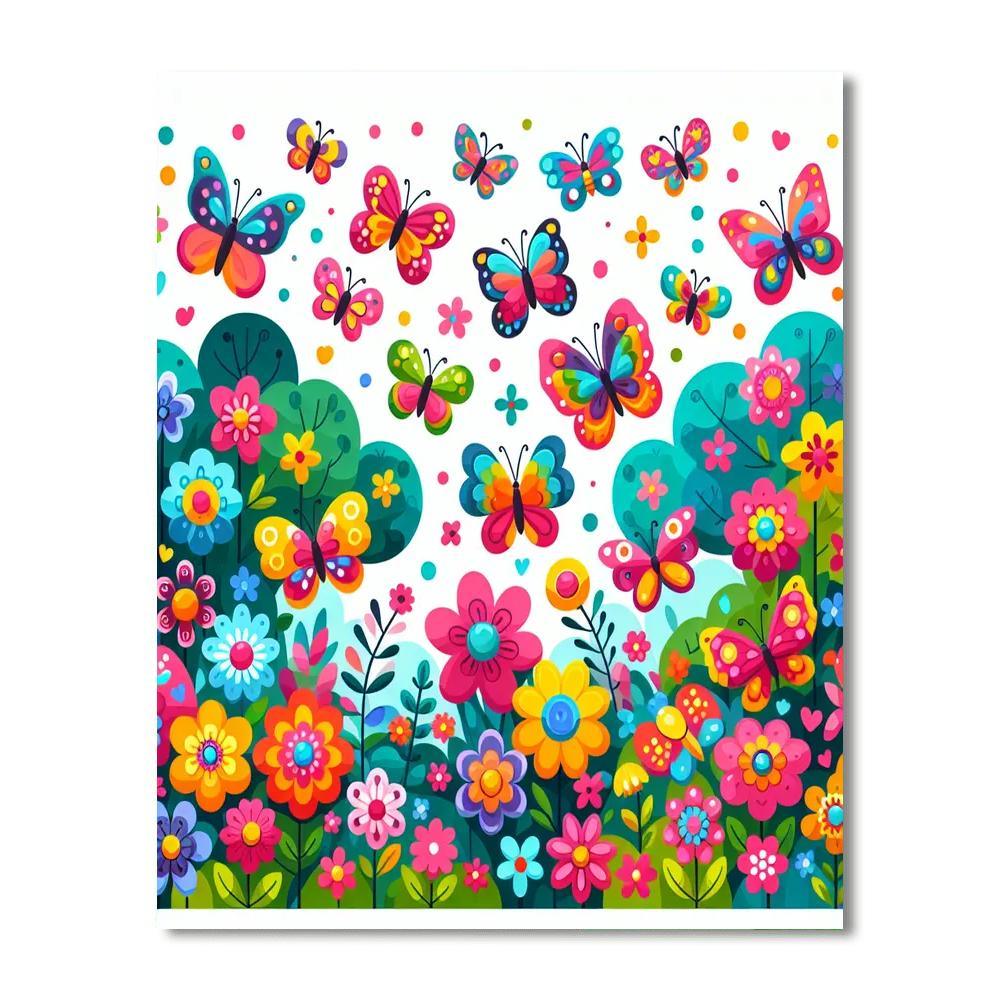 Butterfly Garden Magic Paint By Number