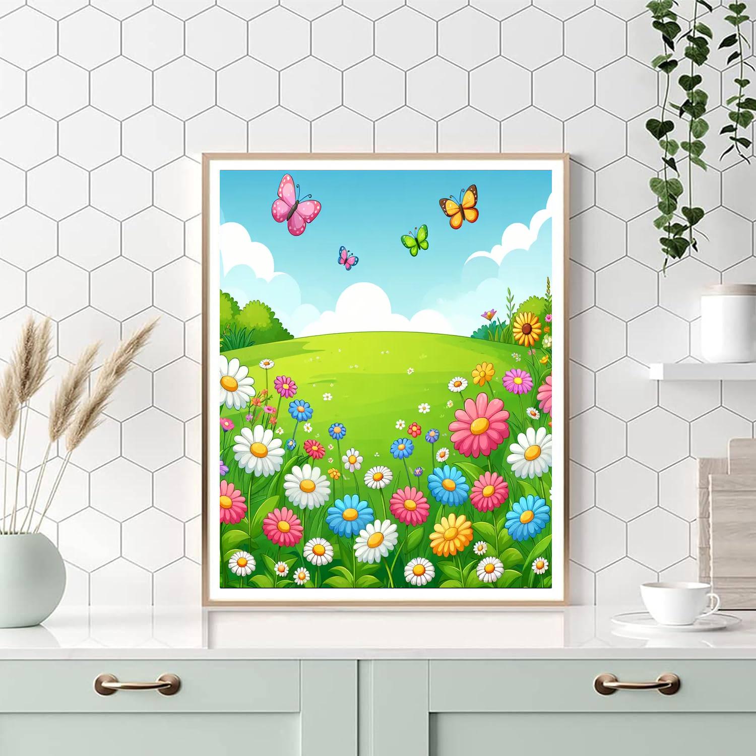 Peaceful Meadow Stroll Painting Number Kit