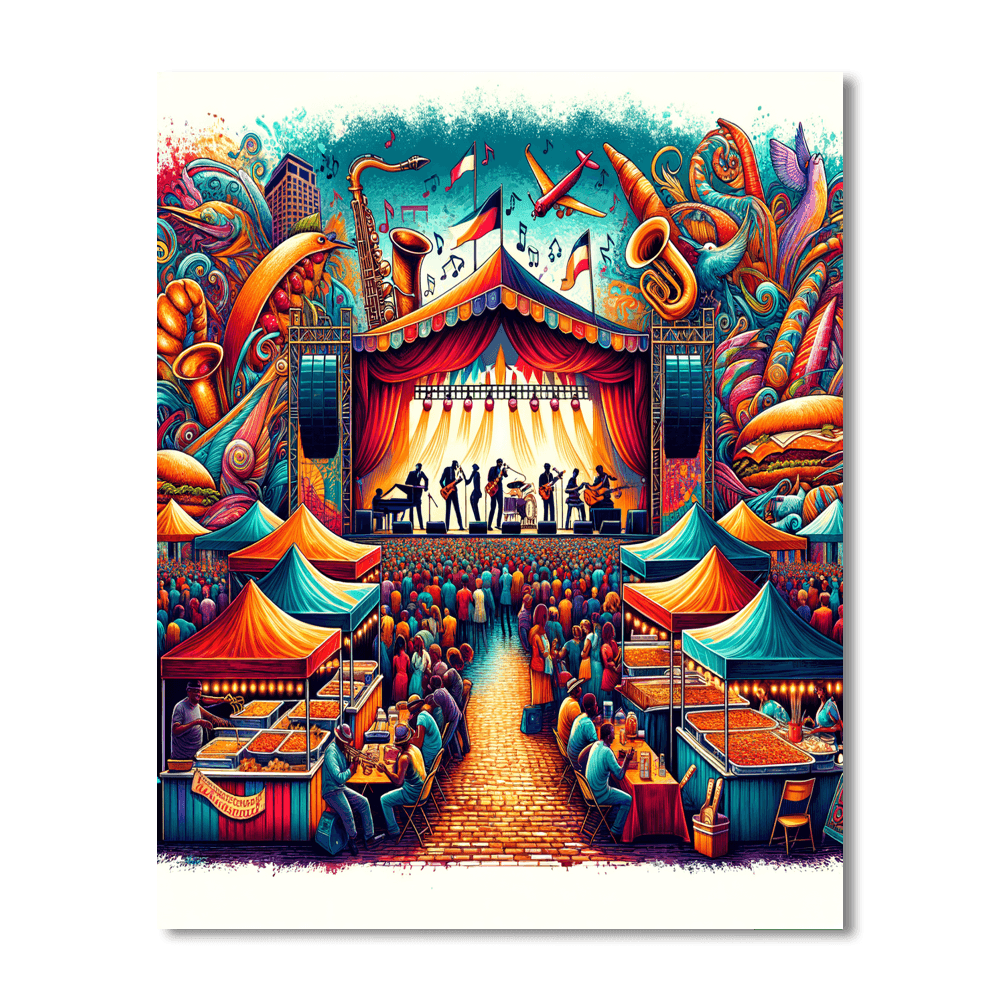 The New Orleans Jazz & Heritage Festival - New Orleans, Usa Painting By Numbers Kit