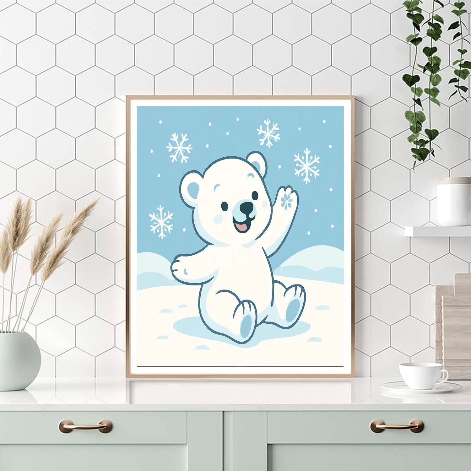 Adorable Polar Bear Paint By Numbers Kits