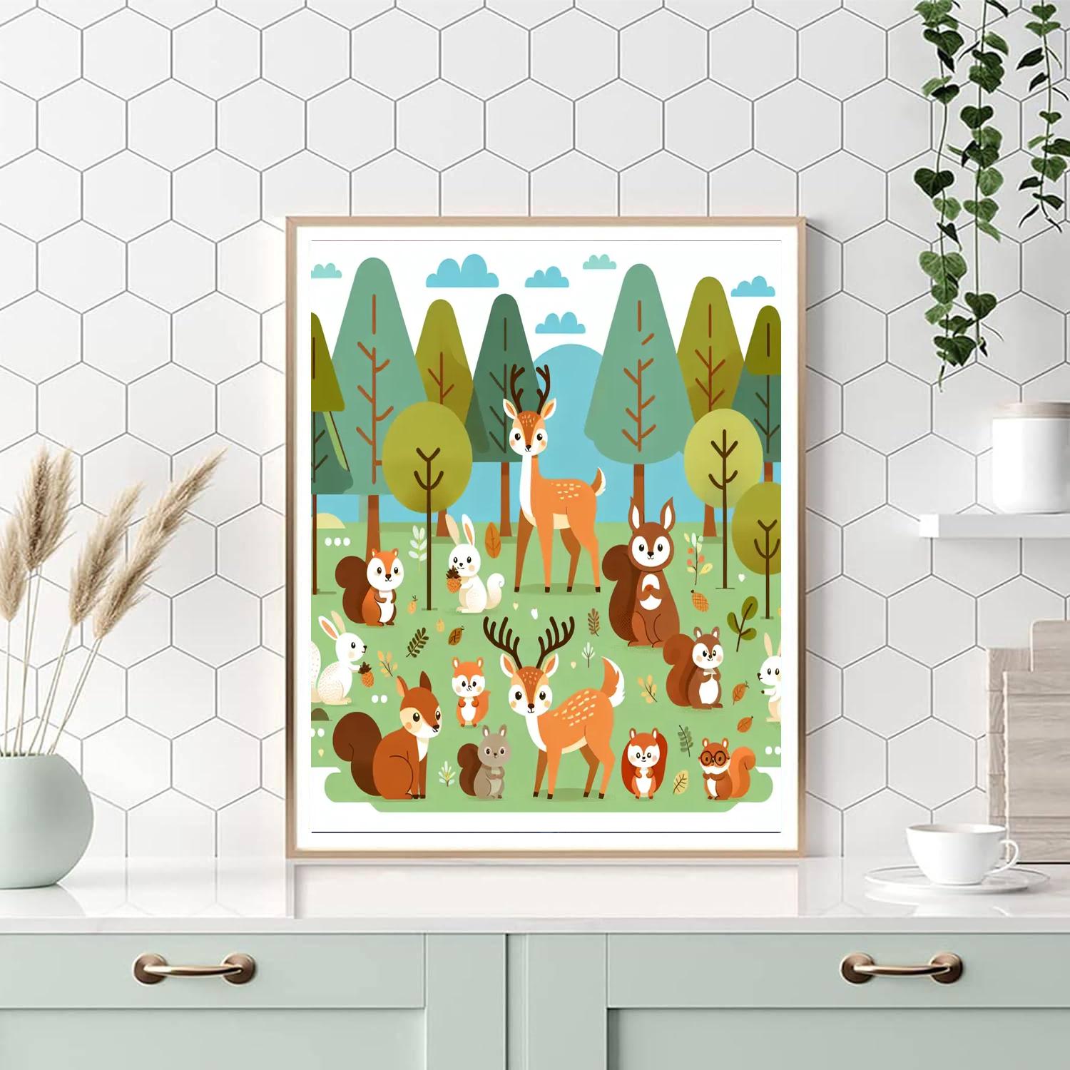 Forest Animal Playtime Numbered Painting Kits