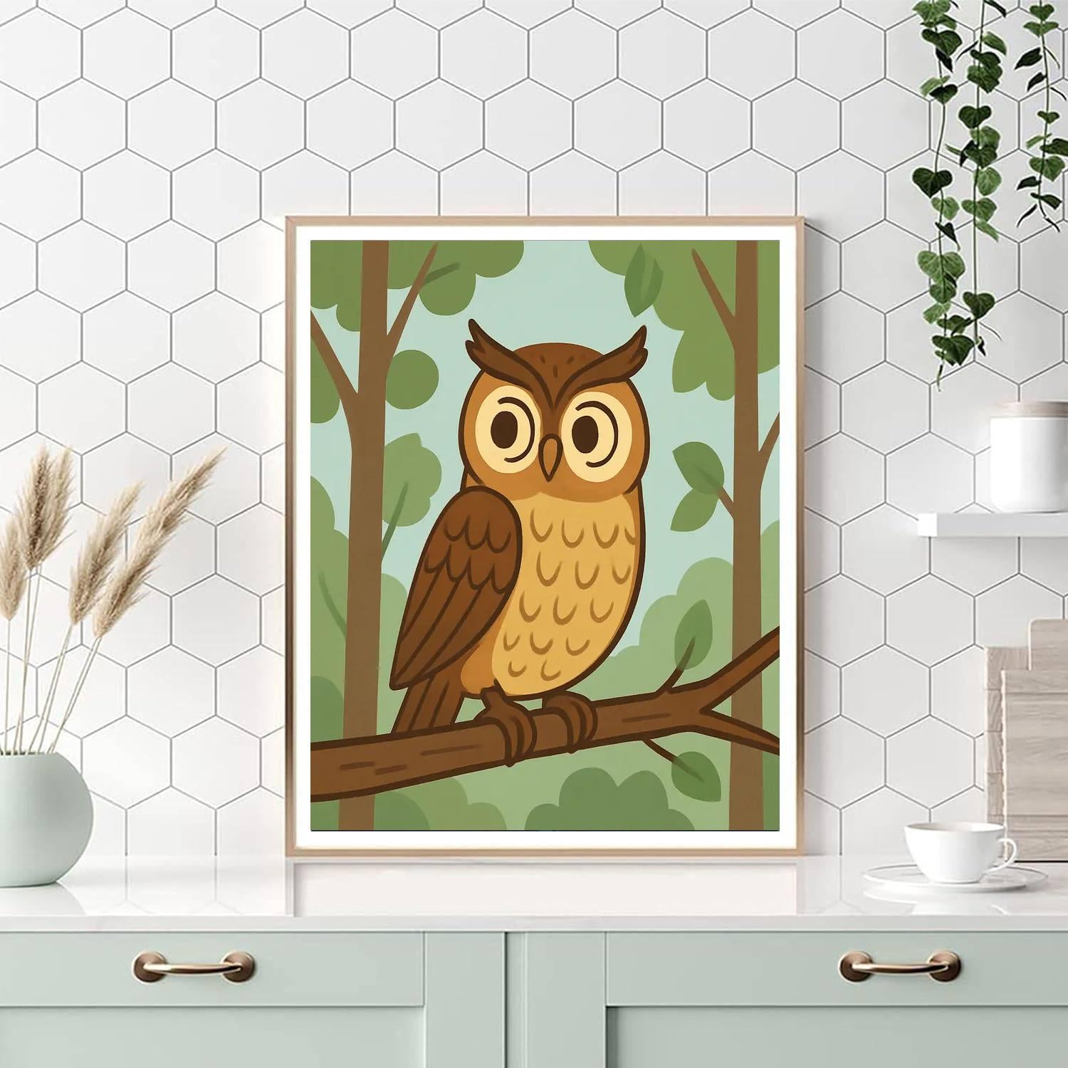 Wise Owl's Forest DIY Paint By Numbers