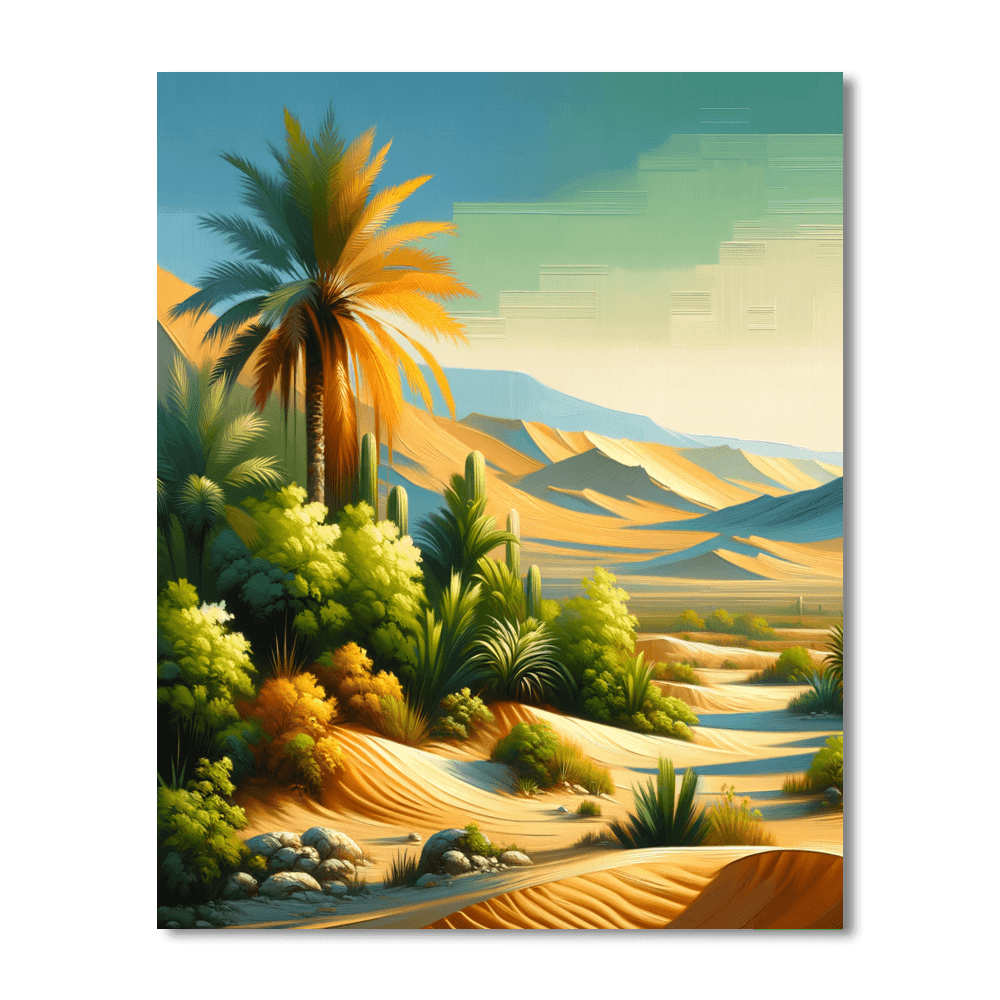 Glimmering Desert Oasis Paint By Color
