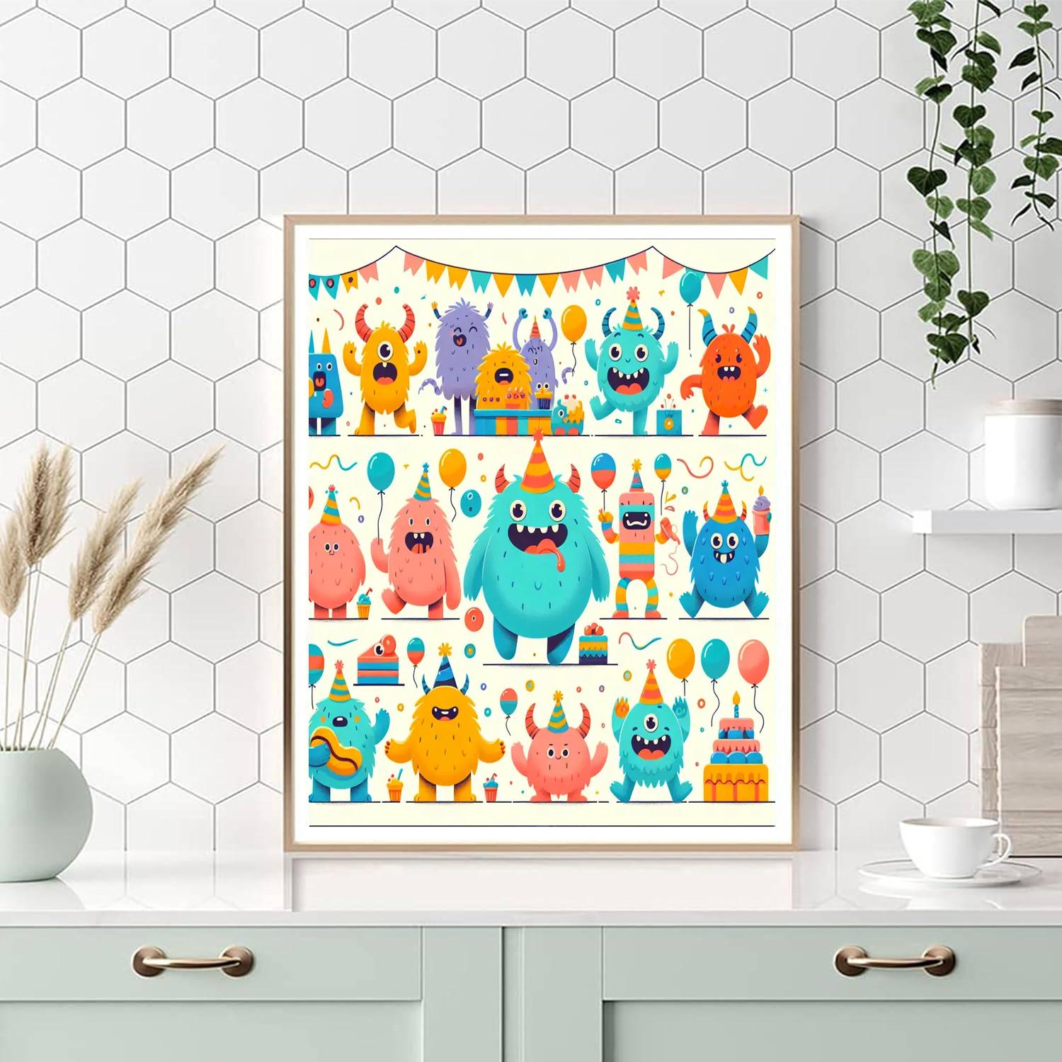 Super Fun Monster Party Painting Number Kit