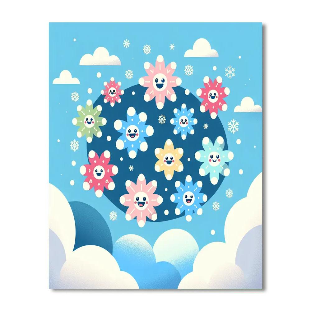 Snowflake Symphony Numbered Painting Kits