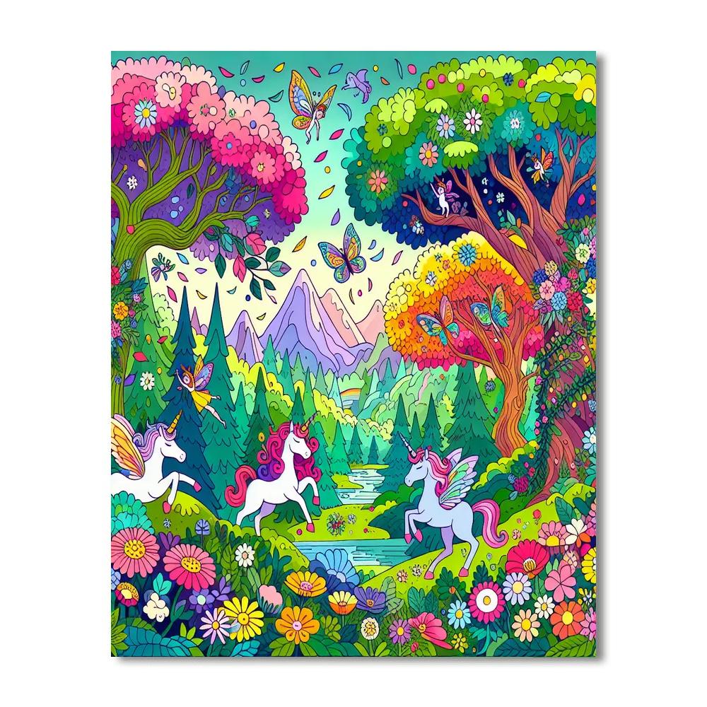 Fantasy Forests Painting Number Kit