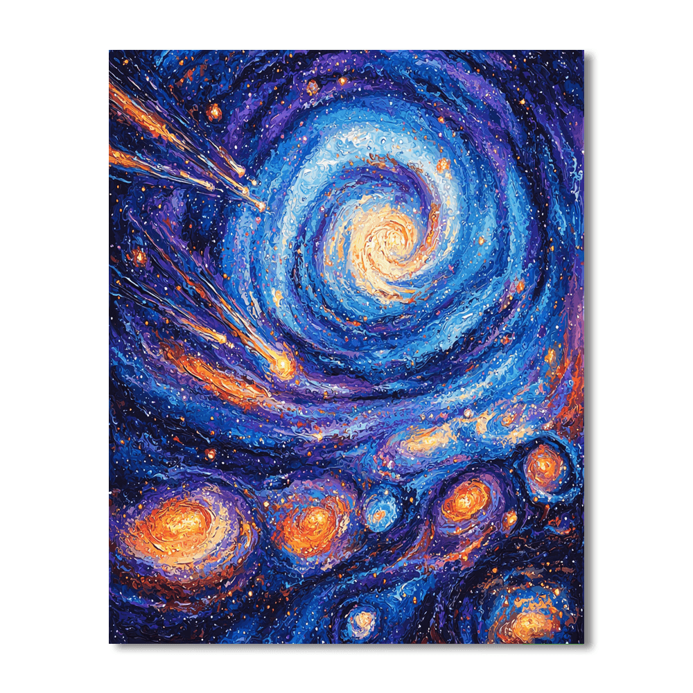 Salvador Dali Inspired Celestial Whirl  Painting By Numbers Kit
