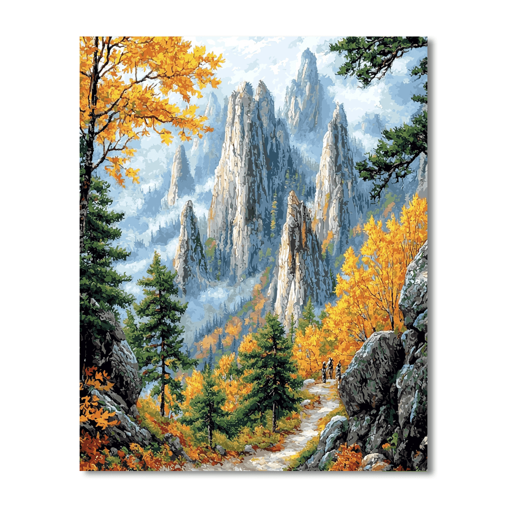 Huangshan Mountain Painting By Numbers Kit