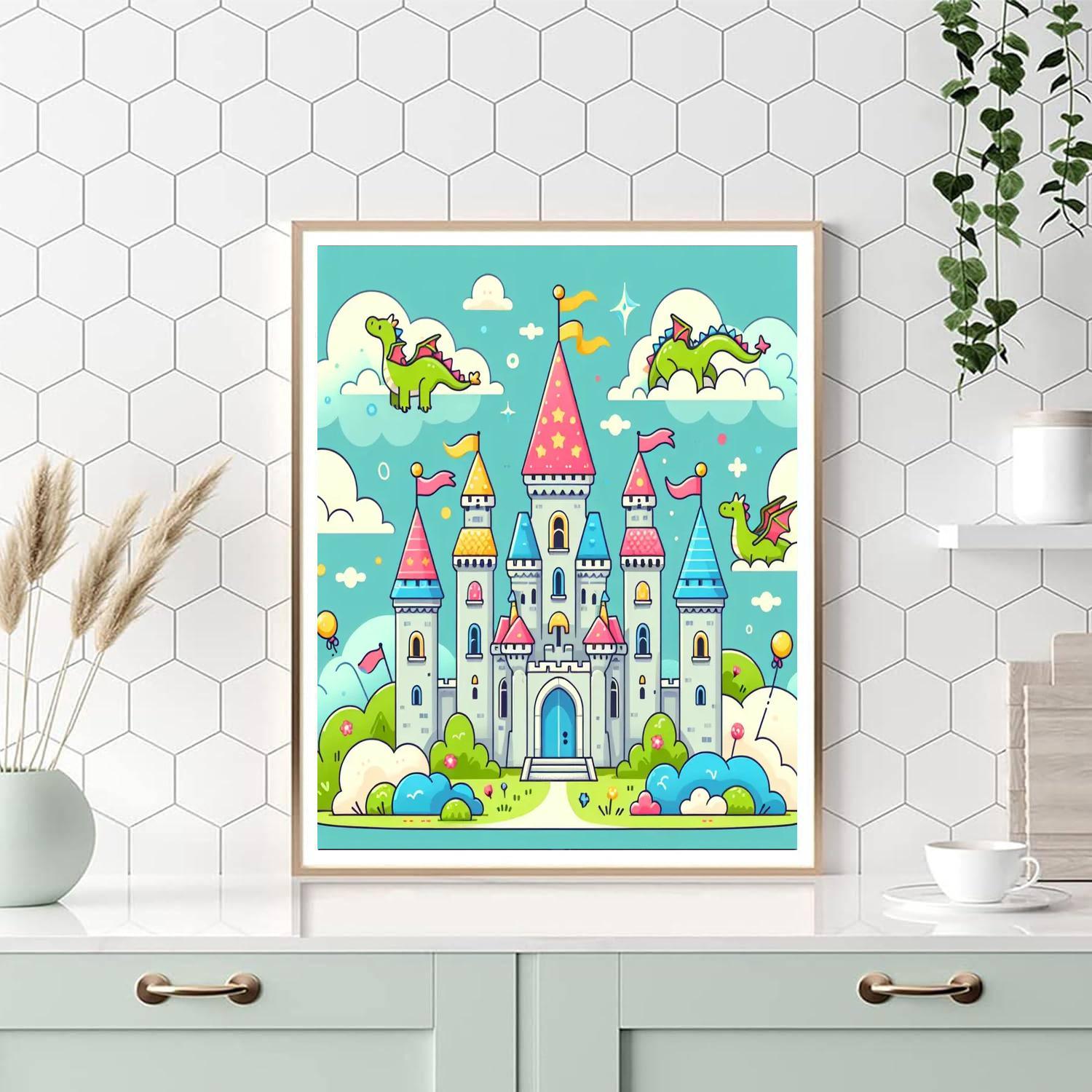 Colorful Castle Kingdom Paint By Numbers Kits