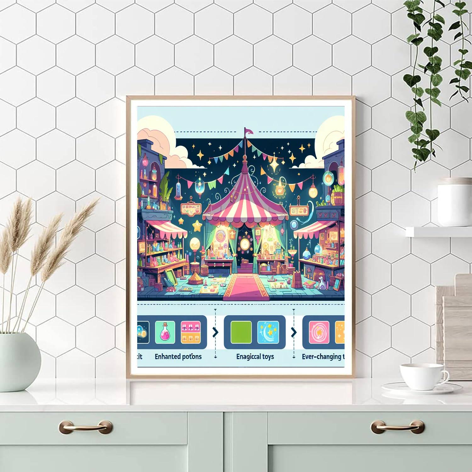 Magical Market Of Wonders DIY Paint By Numbers