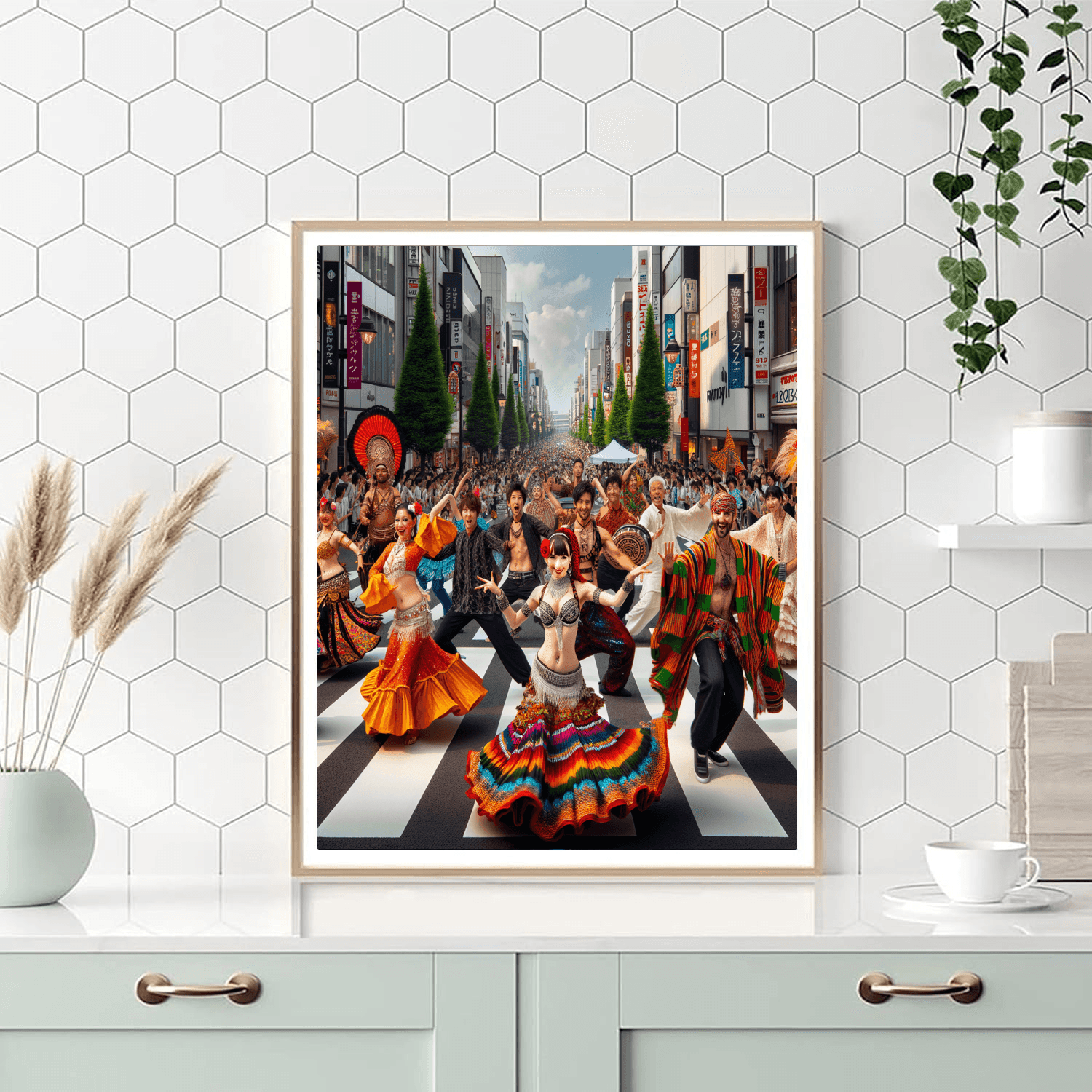 Yokohama Dance Parade - Japan Painting By Numbers Kit