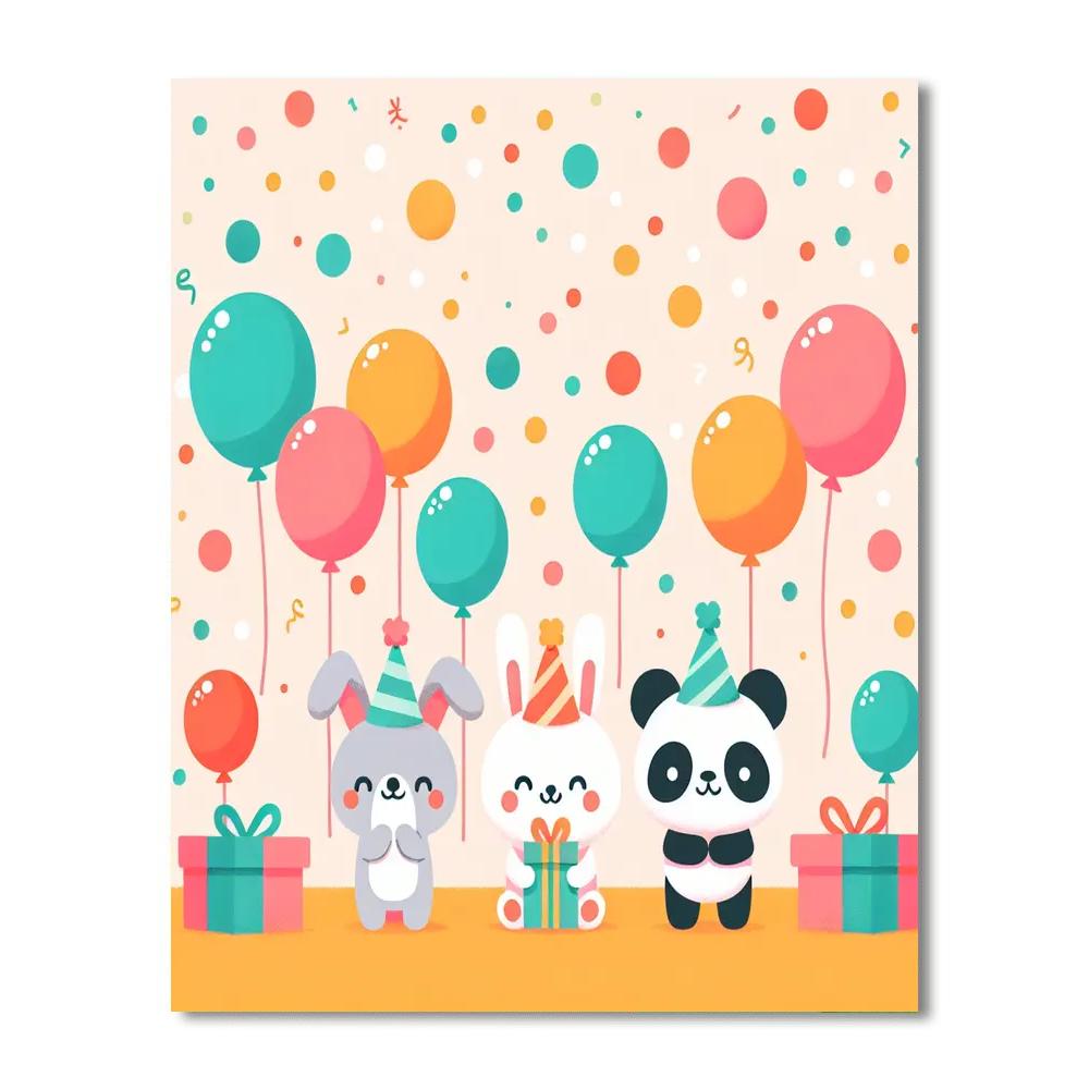 Polka Dot Party Paint By Numbers Art