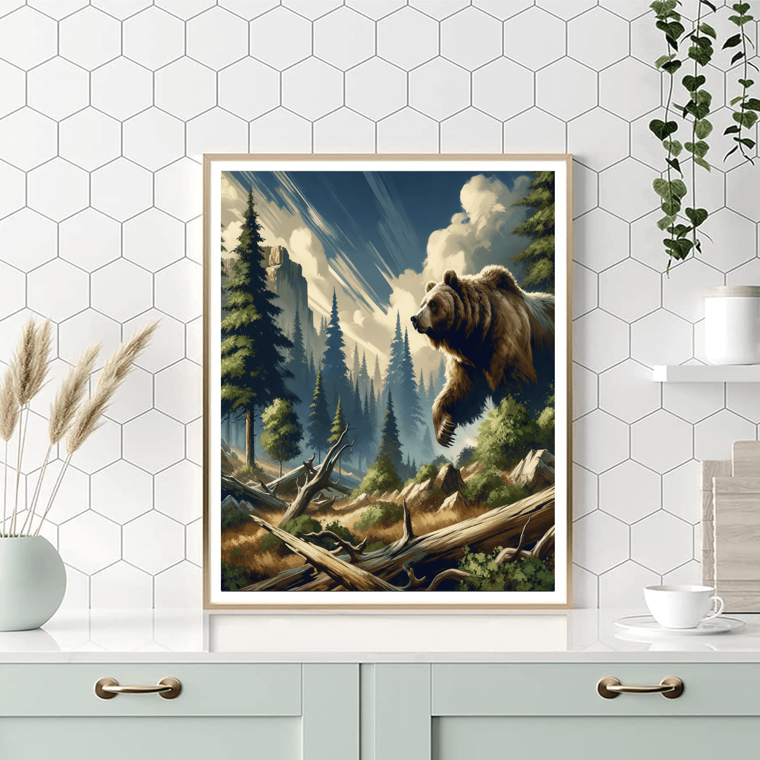 Bear Wilderness Paint By Numbers Art