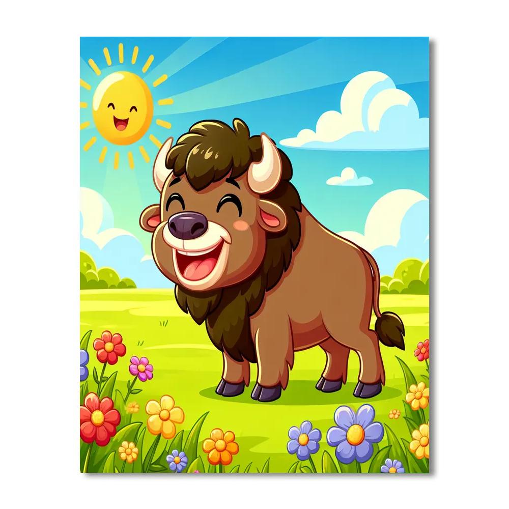 Bubbling Bison DIY Paint By Numbers