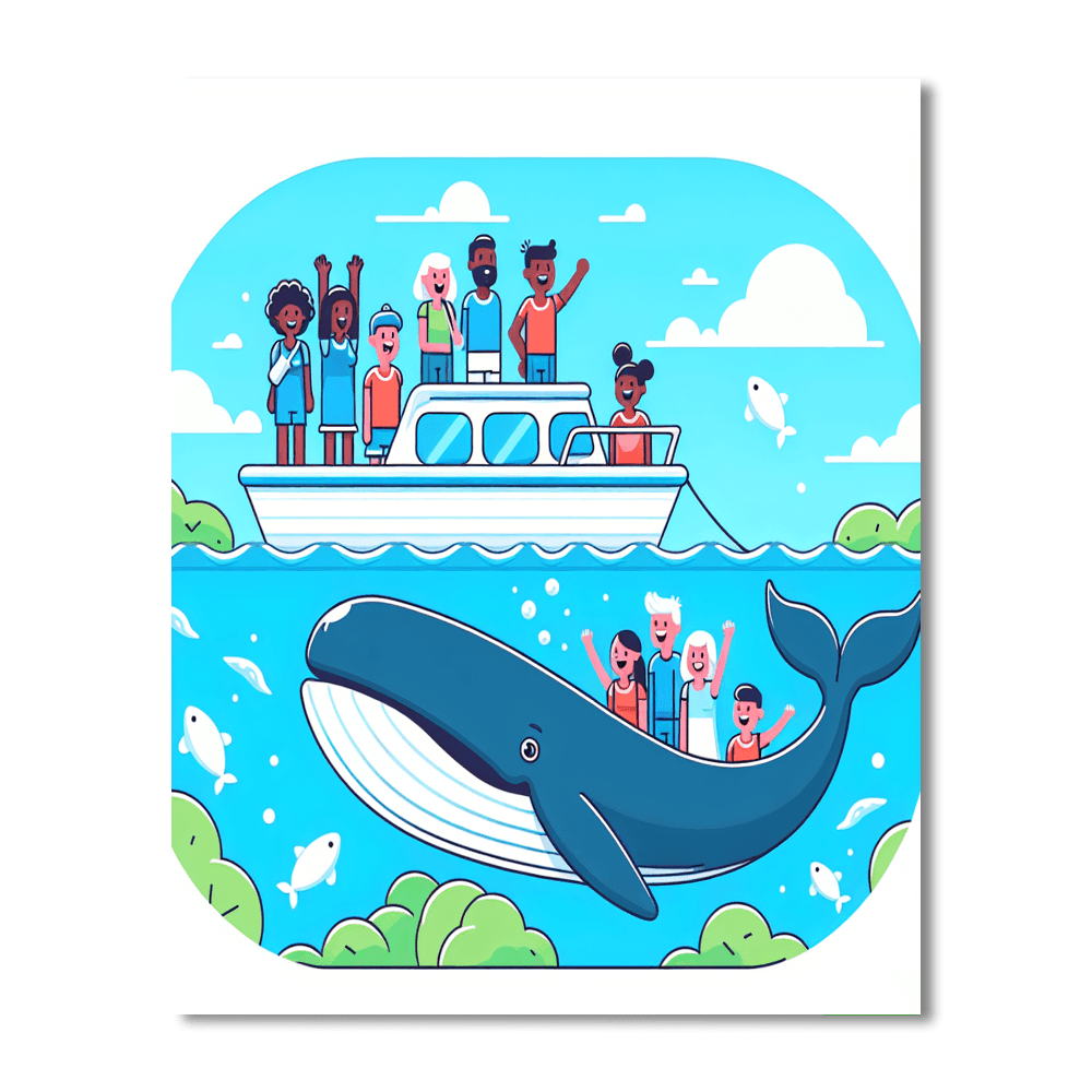 Whale Watch Wonders Painting Number Kit