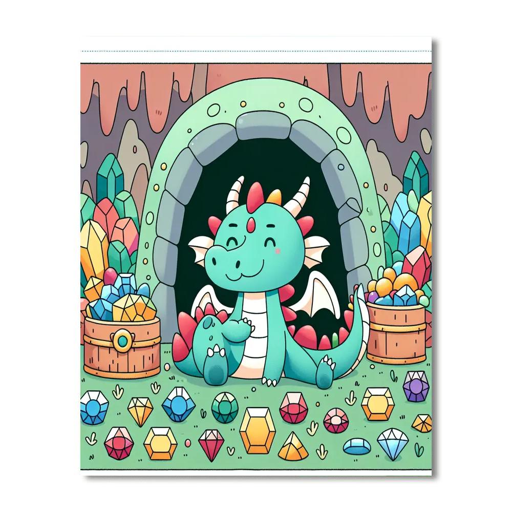 Mystical Dragon Cave Paint By Numbers Art