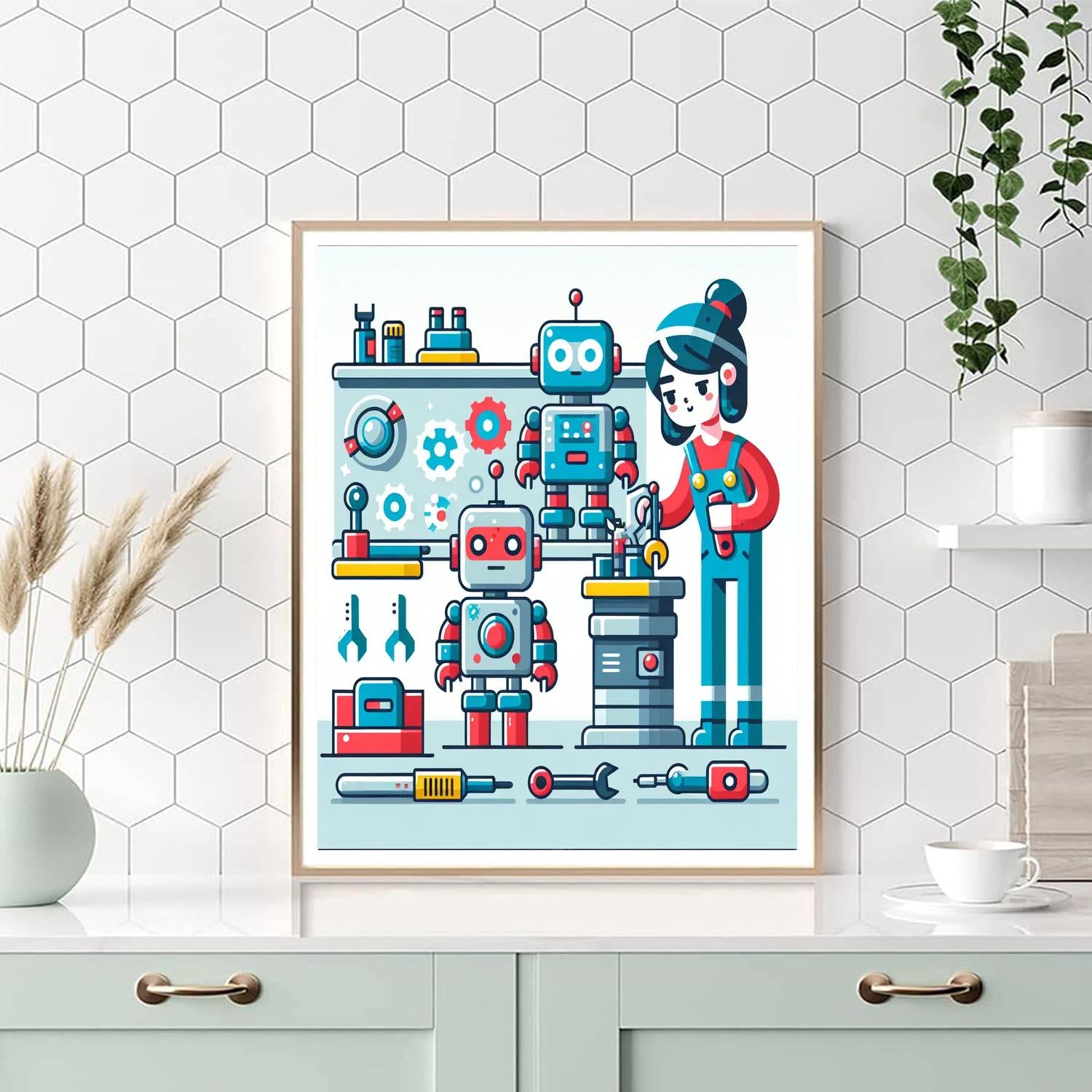 Robo Repair Shop DIY Paint By Numbers