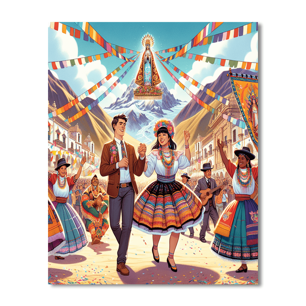 Fiesta De La Virgen De La Candelaria - Puno, Peru DIY Paint By Numbers